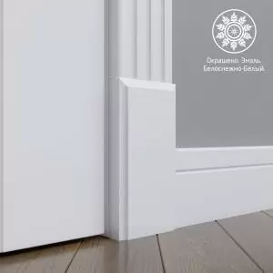 Дверной декор белый окрашенный