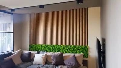 Интерьерная рейка шпон дуба 19х60 без покрытия (стена/потолок)
